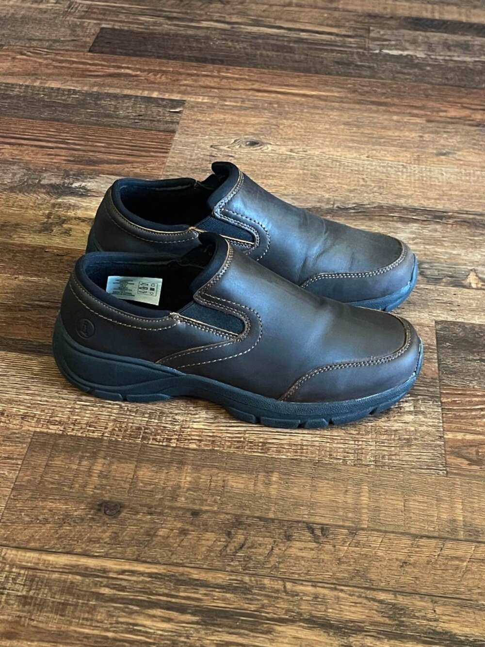 Land’s End Brown Leather All Weather Slip On Shoes Women’s Size 8 D